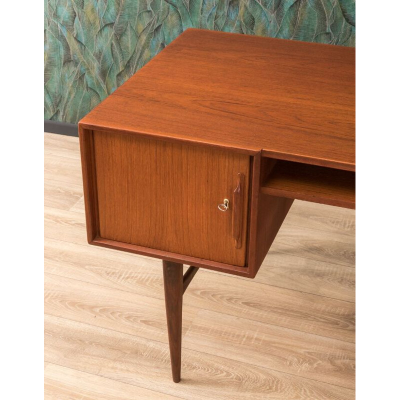 Vintage teak writing desk by Heinrich Riestenpatt 1960s