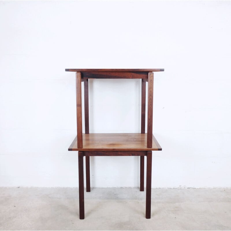 Pair of vintage scandinavian side tables in rosewood 1960