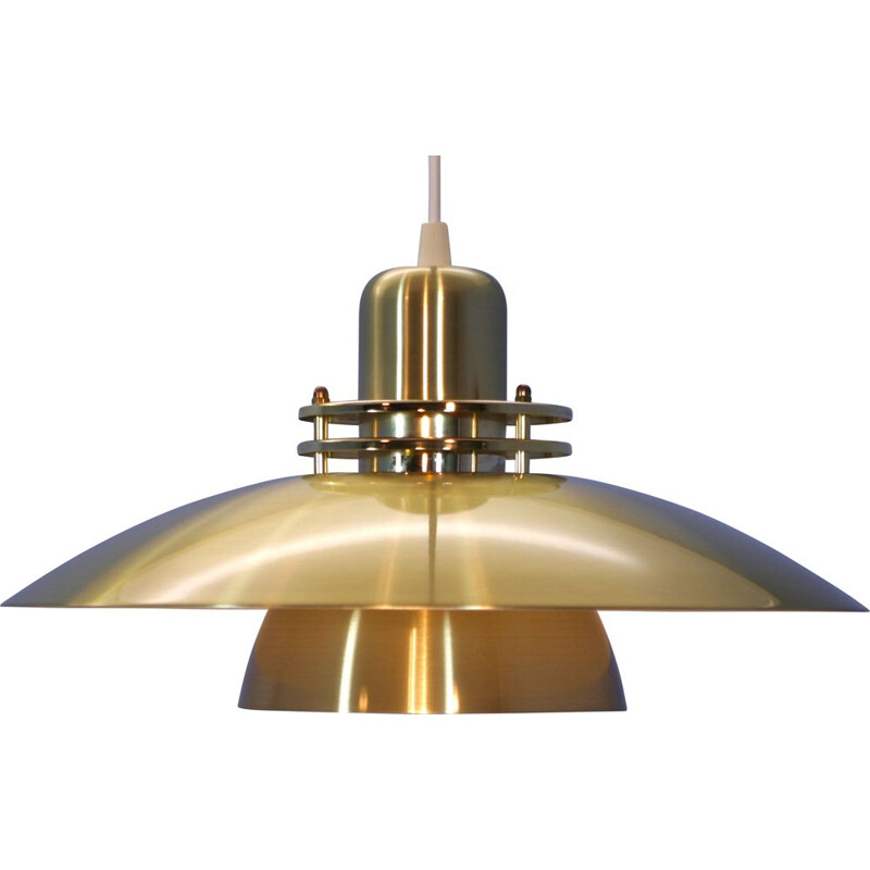 Danish pendant in brass-coated aluminium,1980