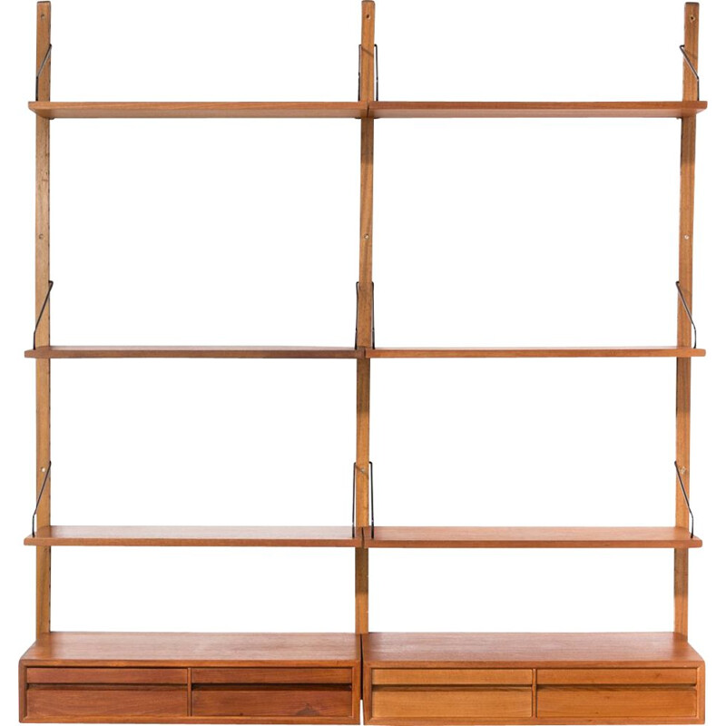 Vintage wall unit by Poul Cadovius for Royal System 1960s