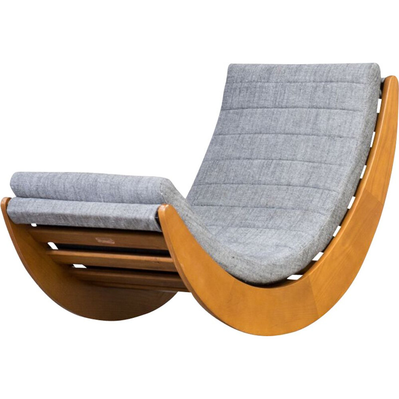 Vintage lounge rocking chair by Verner Panton for Matzform 1990s