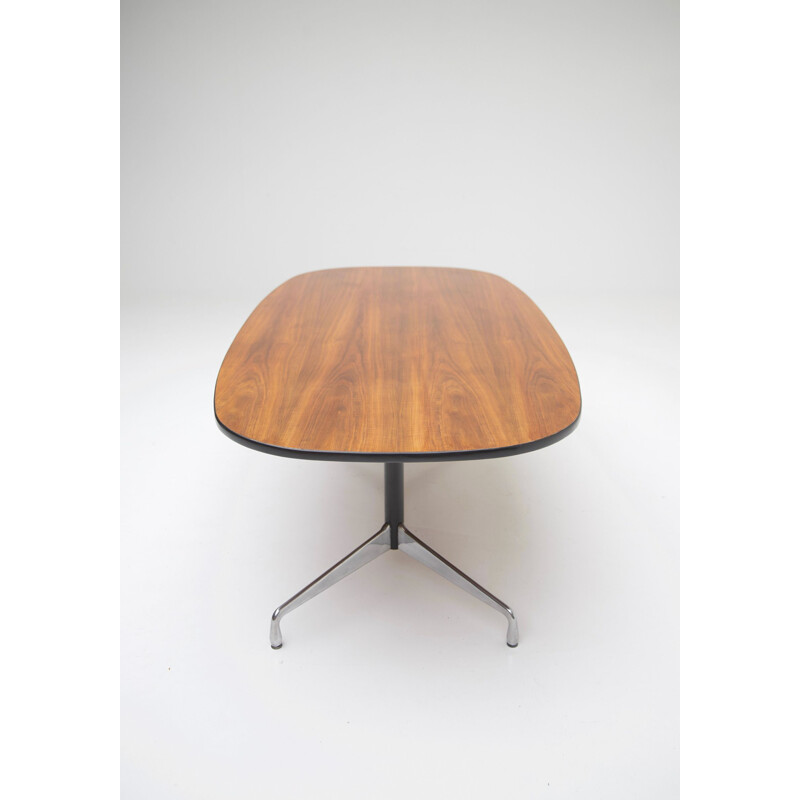 Vintage Segmented table by Eames for Miller in walnut and aluminium