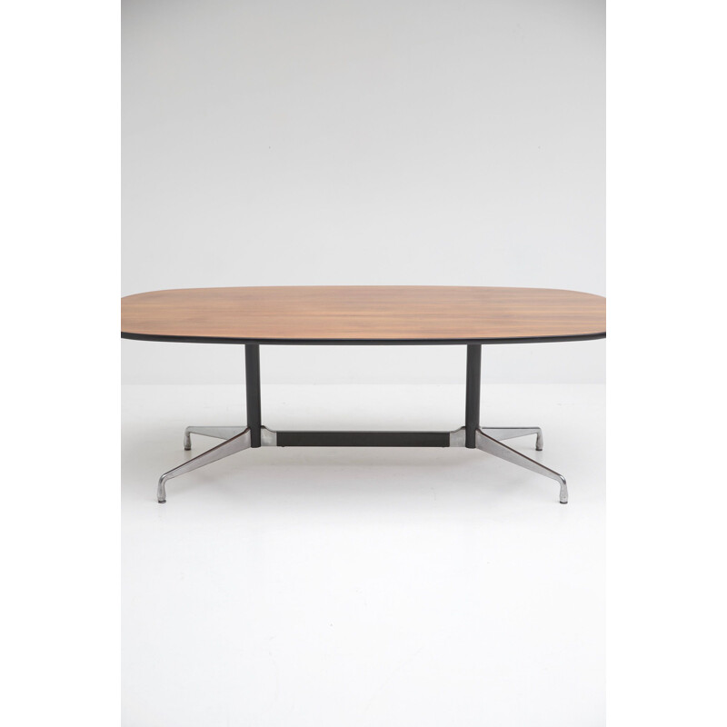 Vintage Segmented table by Eames for Miller in walnut and aluminium