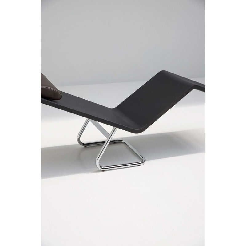 Vintage MVS lounge chair for Vitra in black leatherette