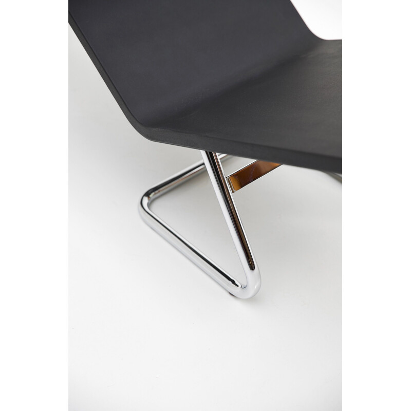 Vintage MVS lounge chair for Vitra in black leatherette