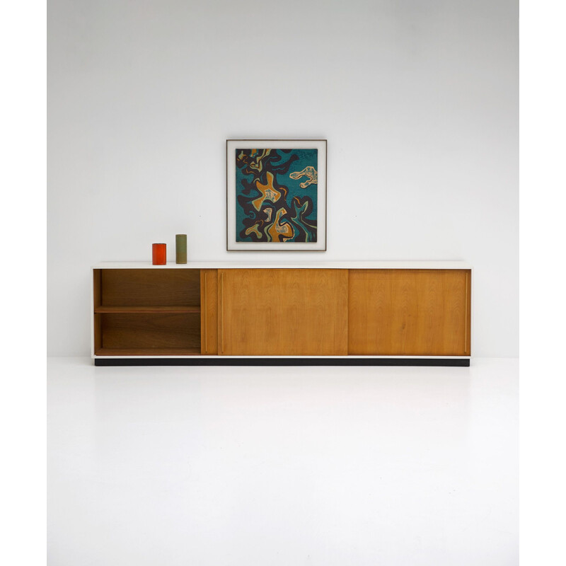 Vintage sideboard in light wood 1960