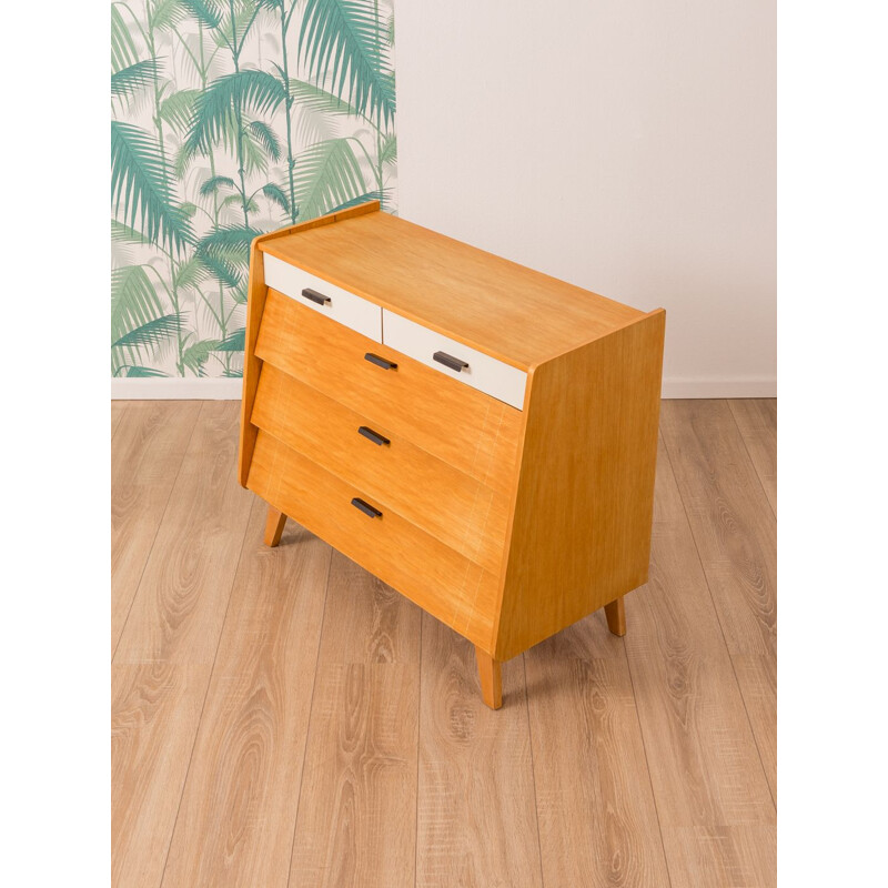 Vintage shoe cabinet in ashwood and beige formica 1950