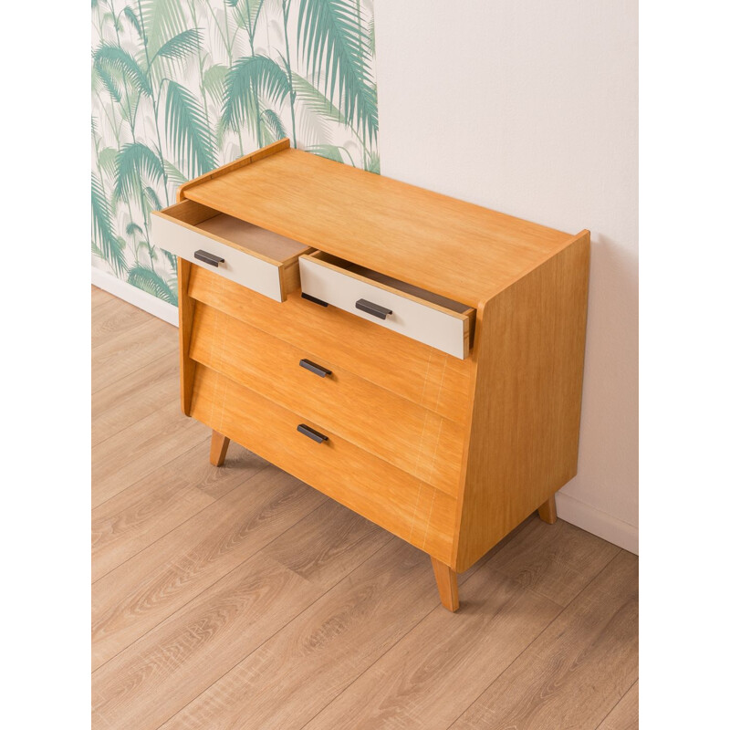 Vintage shoe cabinet in ashwood and beige formica 1950