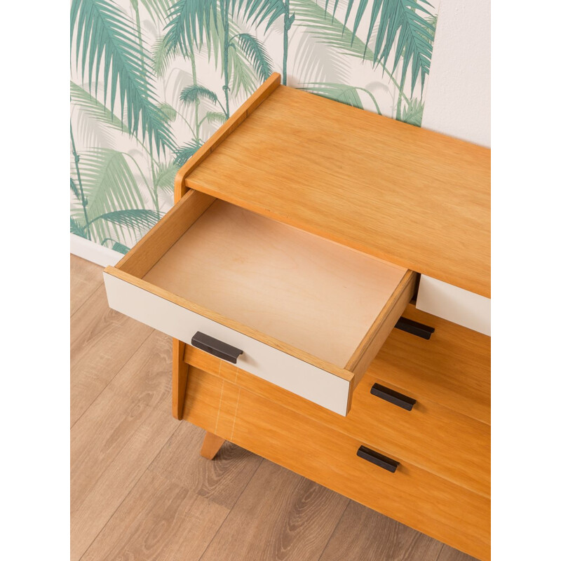 Vintage shoe cabinet in ashwood and beige formica 1950