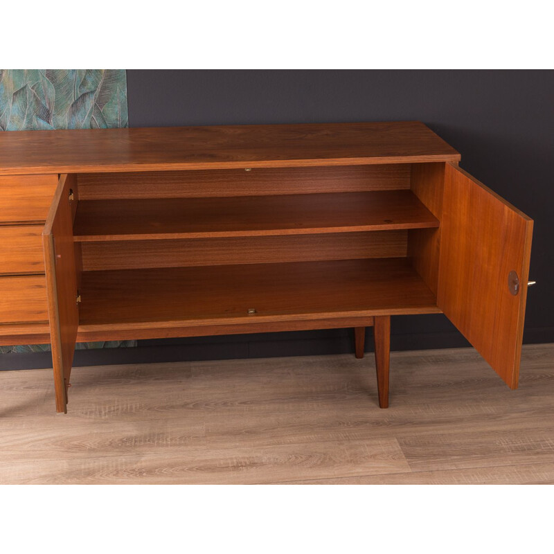 Vintage german sideboard in walnut and black formica 1960