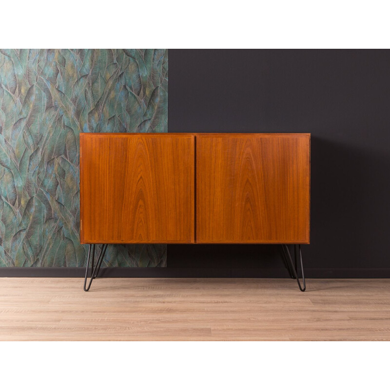 Vintage danish sideboard for Omann Jun in teak and steel 1960