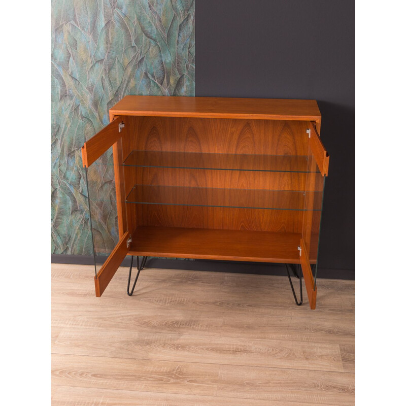 Vintage scandinavian showcase in teak and glass 1960