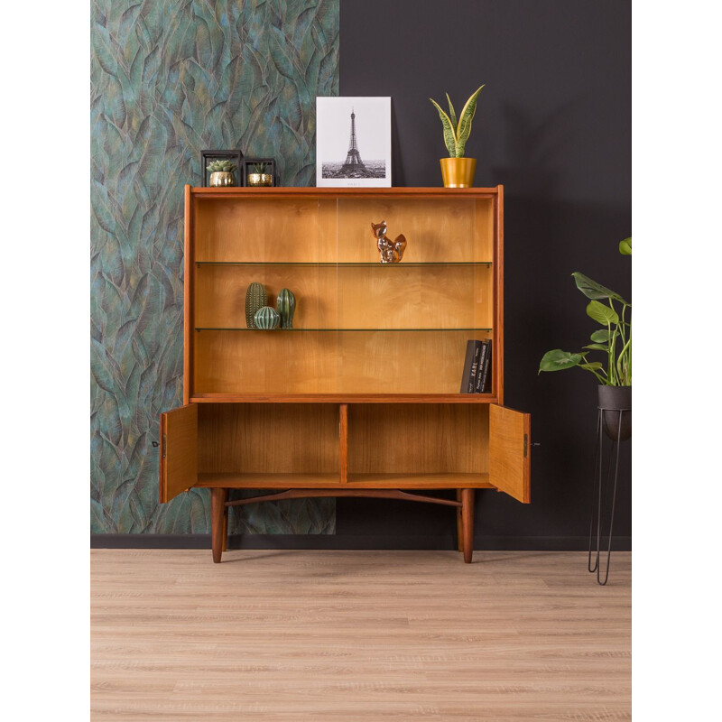 Vintage scandinavian showcase in teak and glass 1960