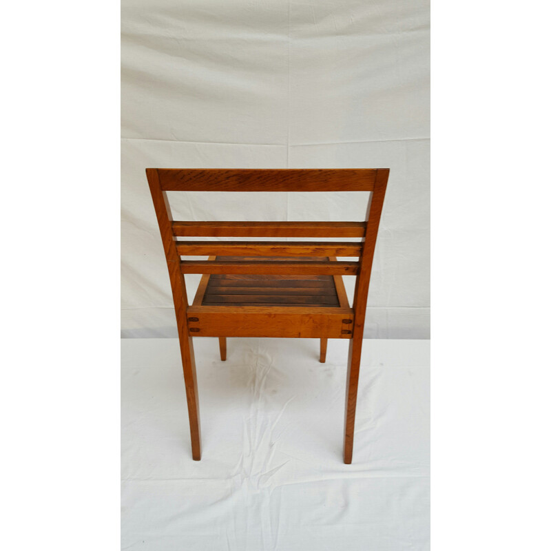 Paire de chaises en chêne, René GABRIEL - 1940
