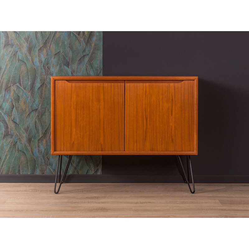 Vintage scandinavian sideboard in teakwood and steel 1960