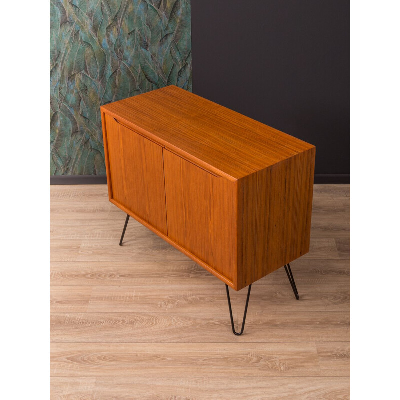 Vintage scandinavian sideboard in teakwood and steel 1960