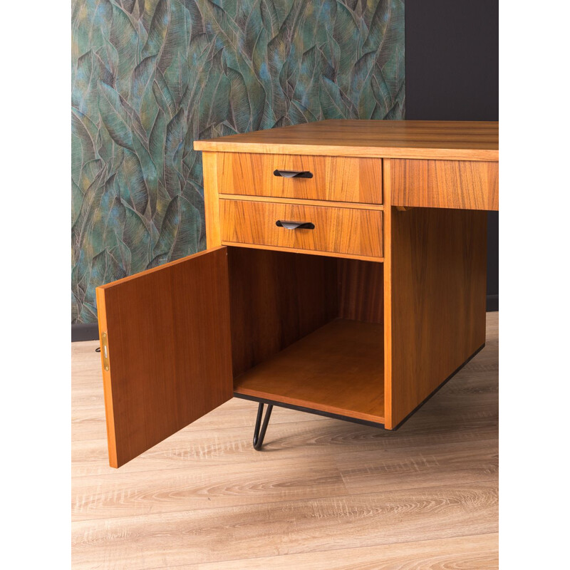 Vintage desk for Lübke in walnut 1950