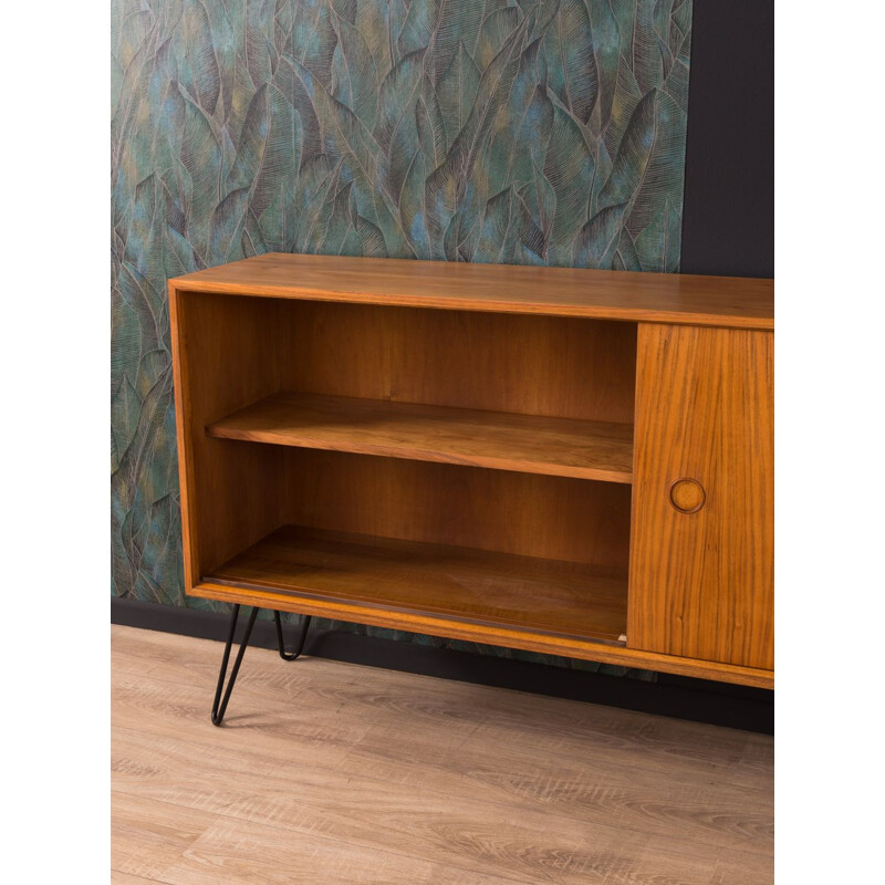 Vintage german sideboard in teakwood and glass 1960