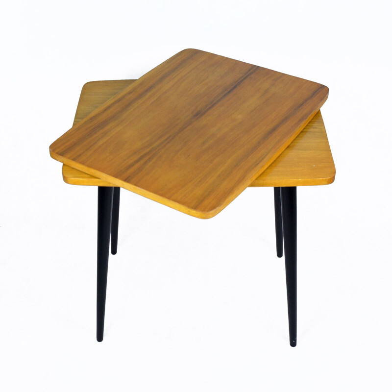 Vintage table for Świebodzińskie Fabryki Mebli in walnut and beech 1960