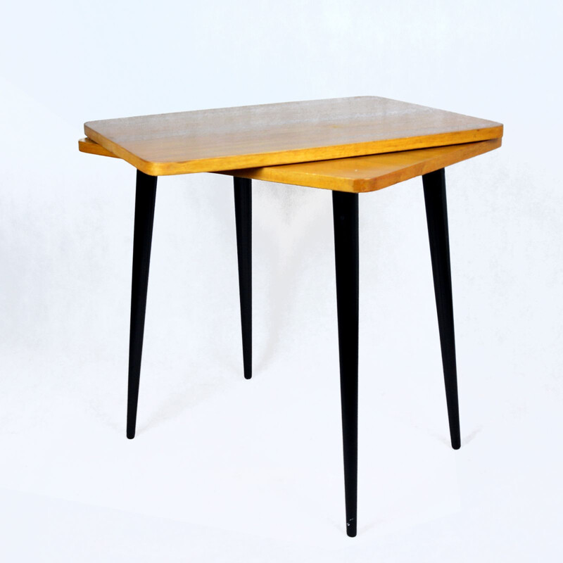 Vintage table for Świebodzińskie Fabryki Mebli in walnut and beech 1960