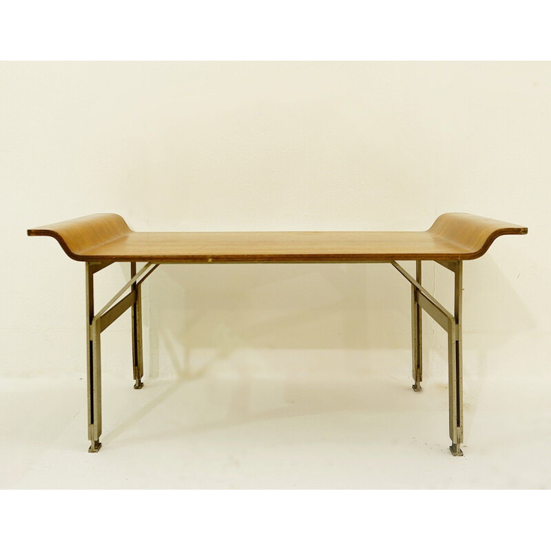 Pair of vintage metal benches by Alberti Reggio Eugenia and Rinaldo Scaioli, Italy 1960