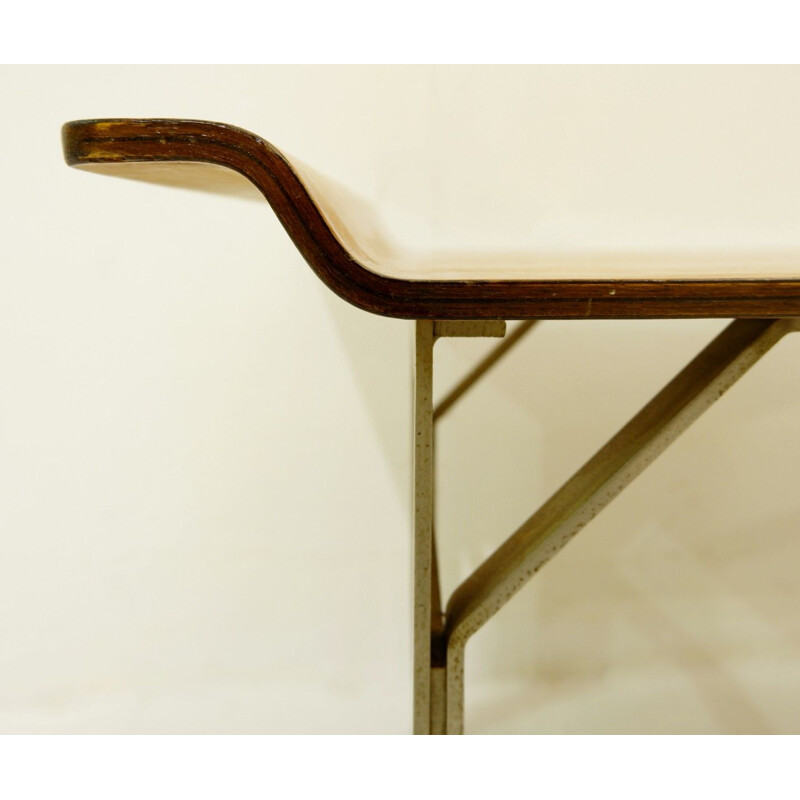 Pair of vintage metal benches by Alberti Reggio Eugenia and Rinaldo Scaioli, Italy 1960