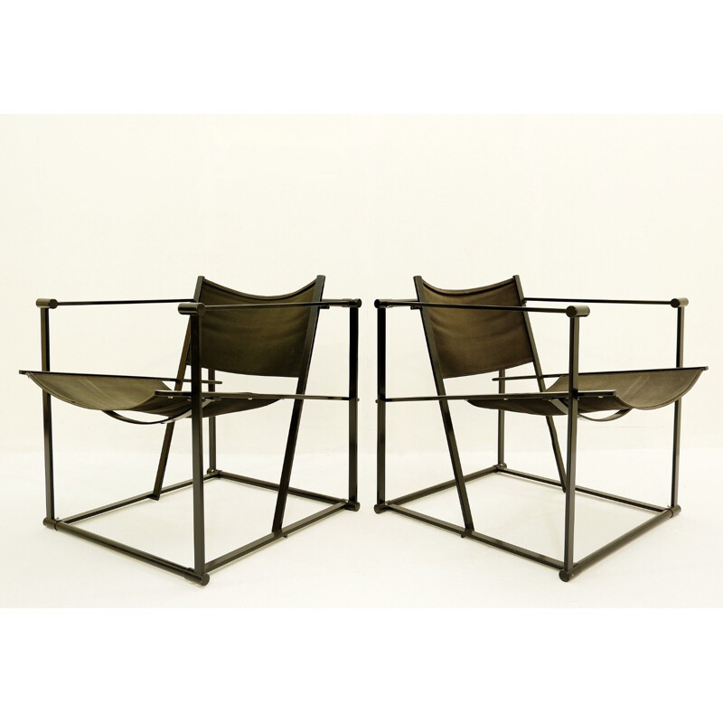 Pair of vintage armchairs Cube model FM61 by Radboud Van Beekum for Pastoe 1970s