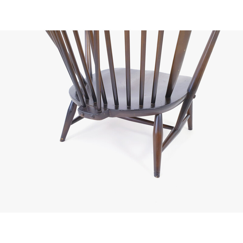 Vintage armchair Grandfather in wood by Lucian Ercolani for Ercol 1978