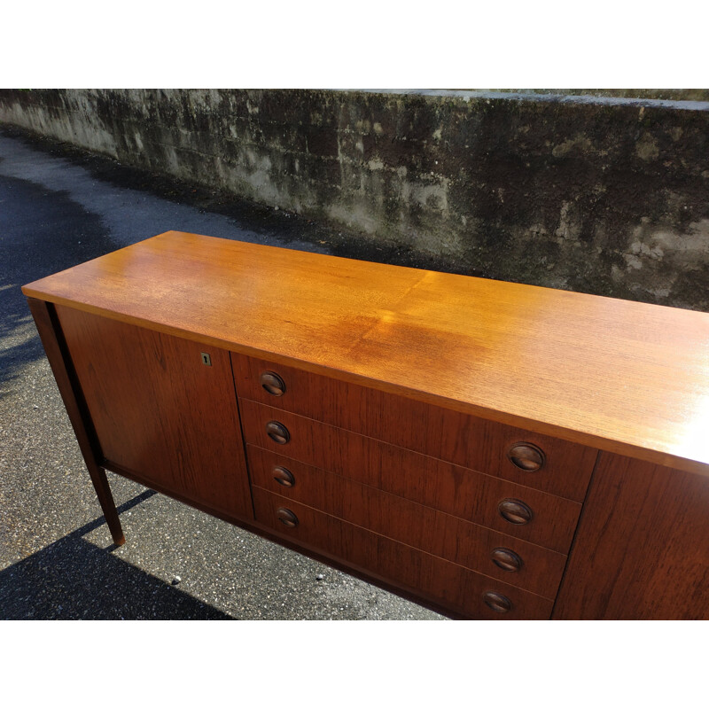 Vintage sideboard in teak Scandinavian 1960s 