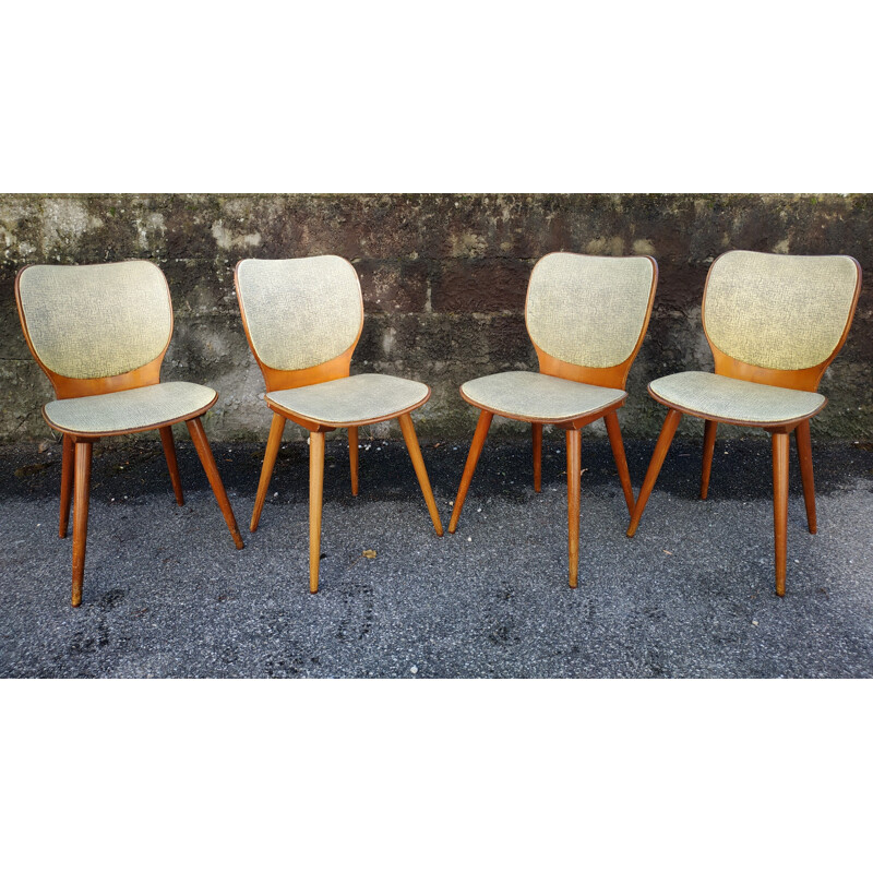 Set of 4 vintage chairs Baumann by Max Bill 1950s