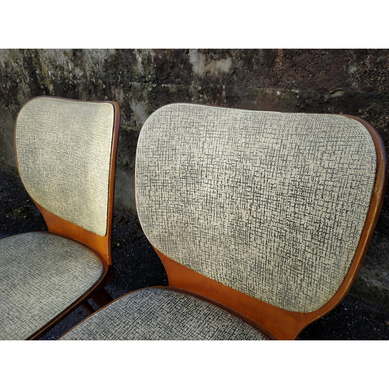 Set of 4 vintage chairs Baumann by Max Bill 1950s