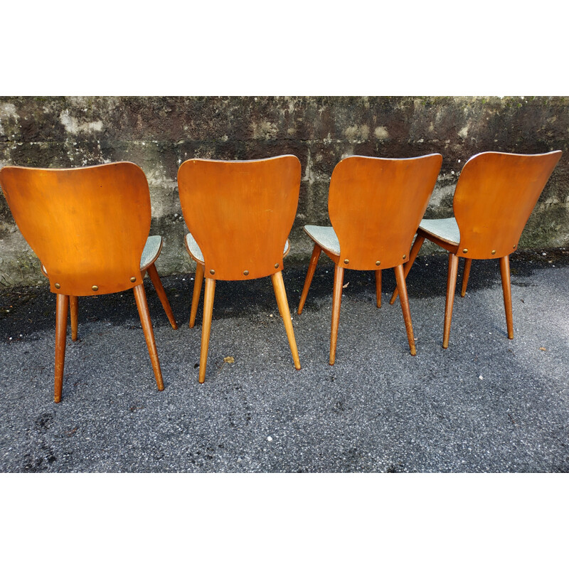 Set of 4 vintage chairs Baumann by Max Bill 1950s