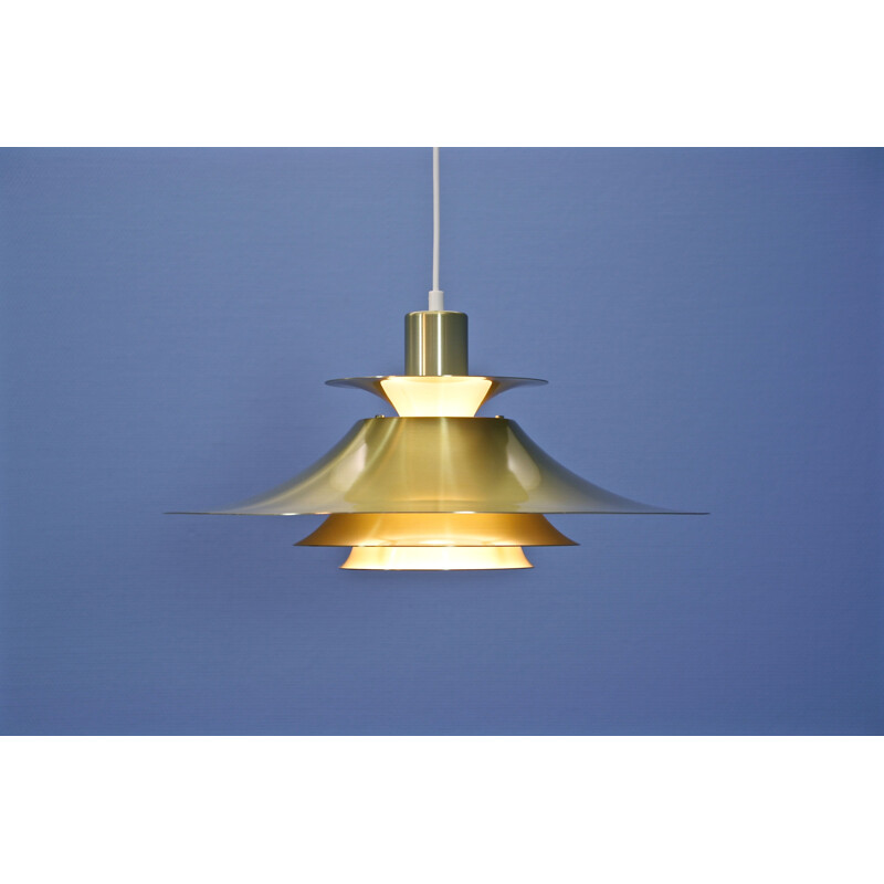 Vintage hanging lamp in brass Denmark 1970s