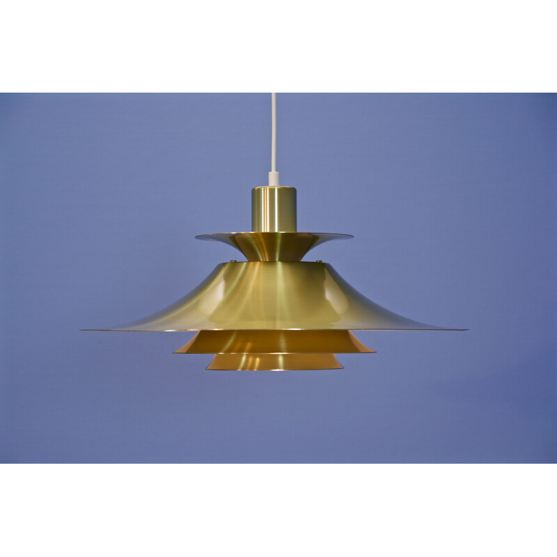 Vintage hanging lamp in brass Denmark 1970s