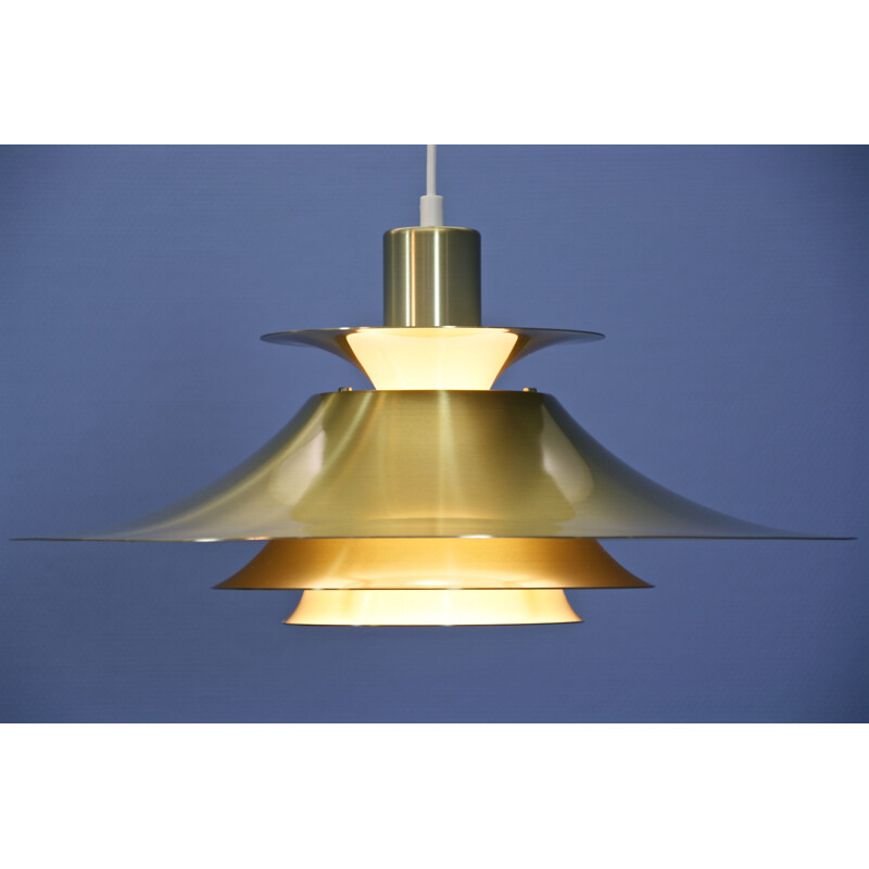 Vintage hanging lamp in brass Denmark 1970s