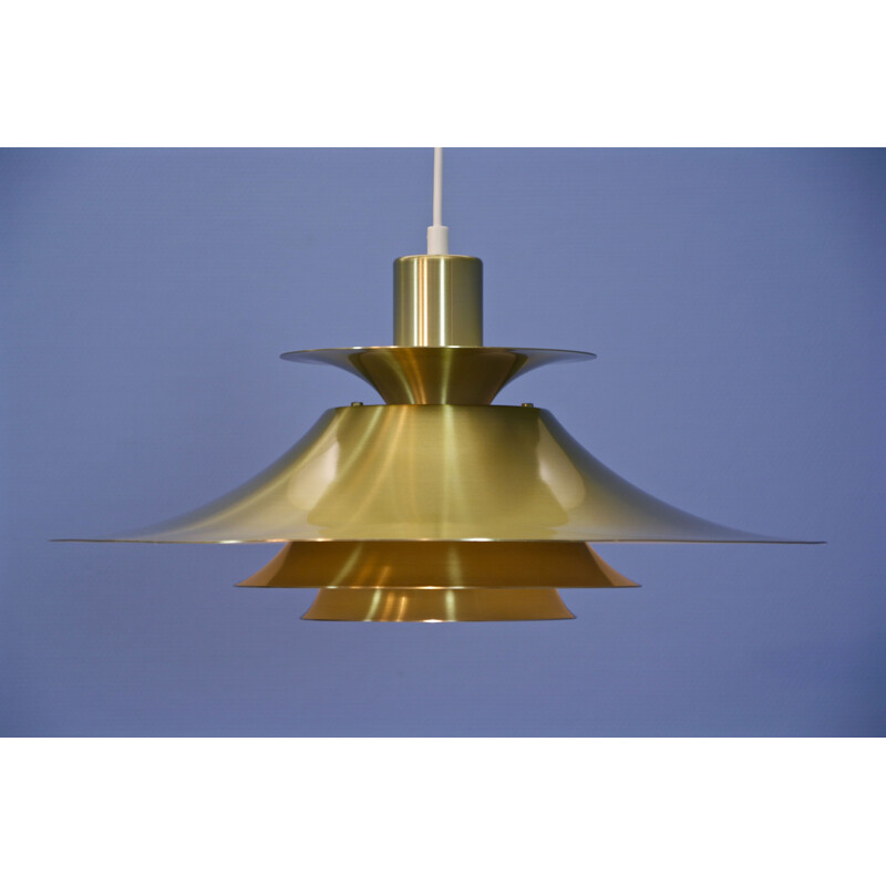 Vintage hanging lamp in brass Denmark 1970s