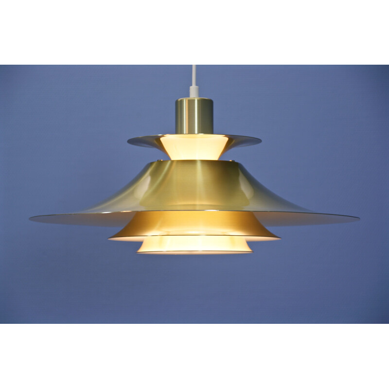 Vintage hanging lamp in brass Denmark 1970s