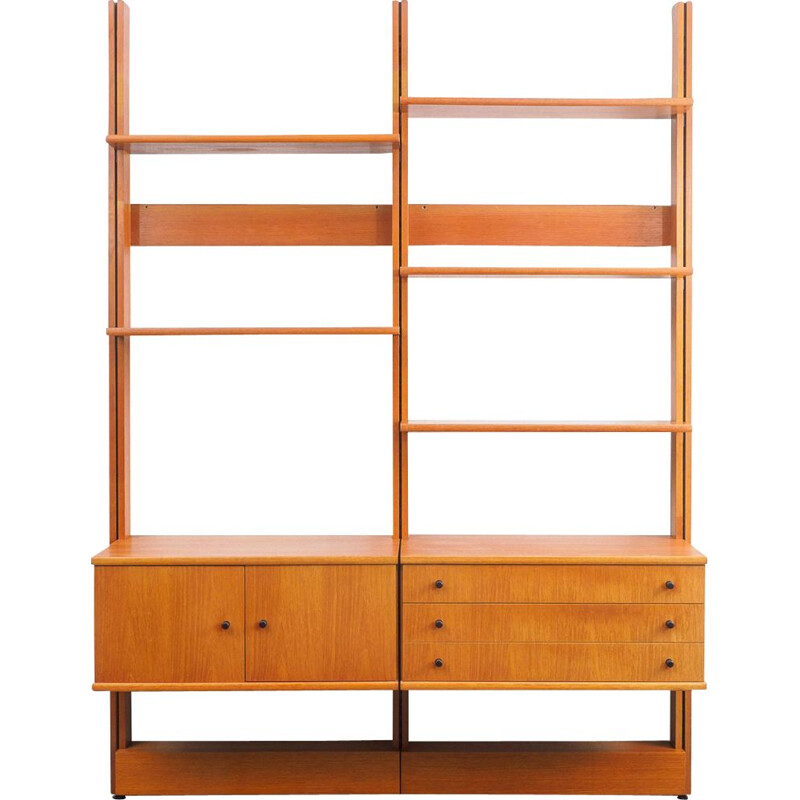 Vintage wall unit for WK Germany in teakwood 1960