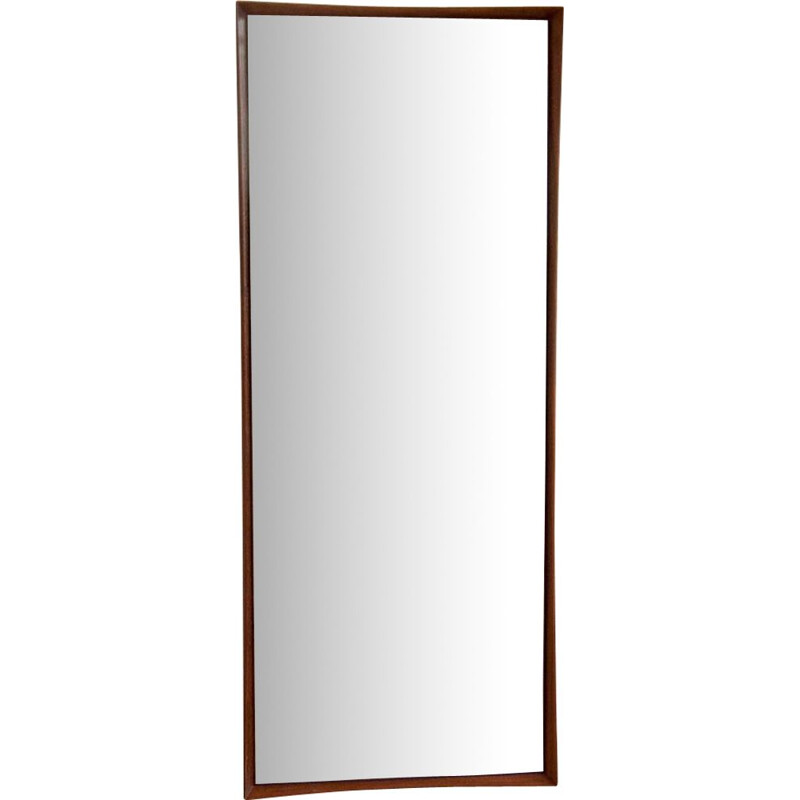 Vintage scandinavian mirror in teakwood 1960