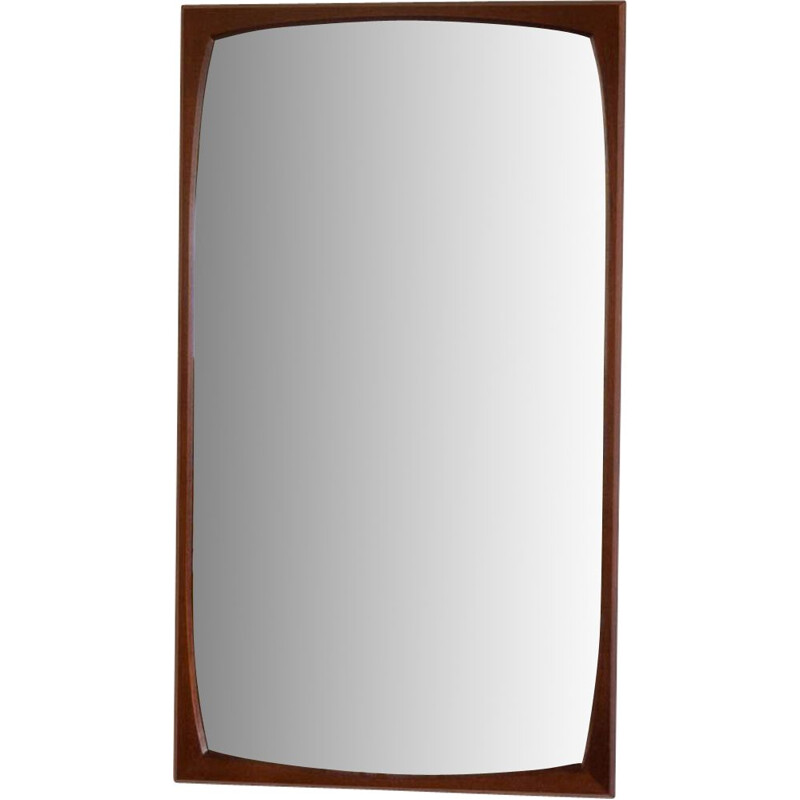 Scandinavian vintage bevelled mirror 1960