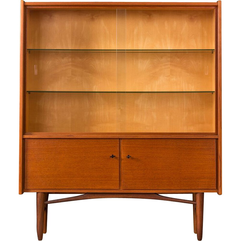 Vintage scandinavian showcase in teak and glass 1960