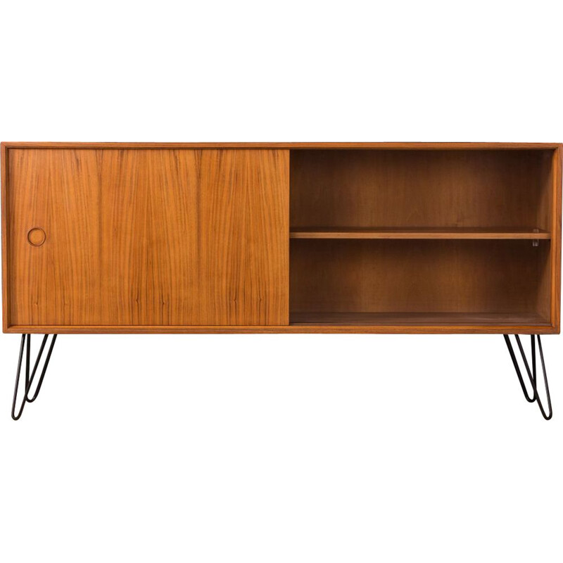 Vintage german sideboard in teakwood and glass 1960