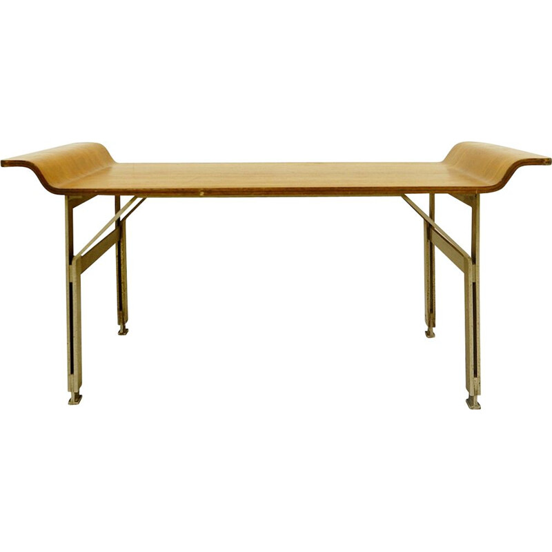 Pair of vintage metal benches by Alberti Reggio Eugenia and Rinaldo Scaioli, Italy 1960