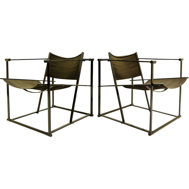 Pair of vintage armchairs Cube model FM61 by Radboud Van Beekum for Pastoe 1970s