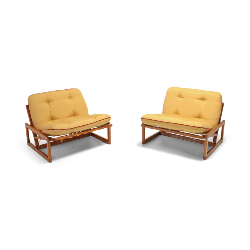 Paire de fauteuils lounge vintage Carlotta par Afra et Tobia Scarpa pour Cassina 1960