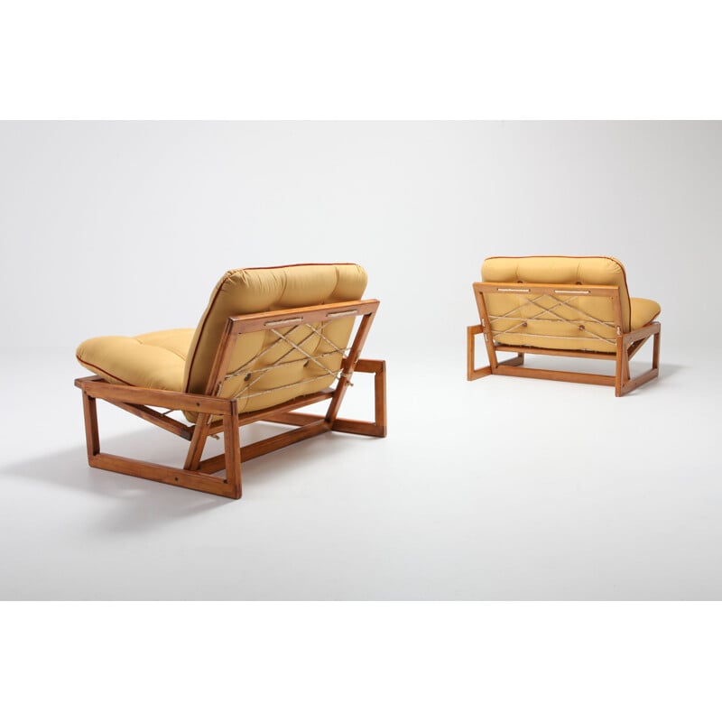 Pair of vintage lounge chairs Carlotta by Afra & Tobia Scarpa for Cassina 1960s