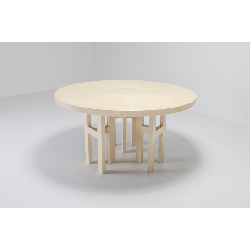 Vintage dining table in resin by Jean Claude Dresse 1970s