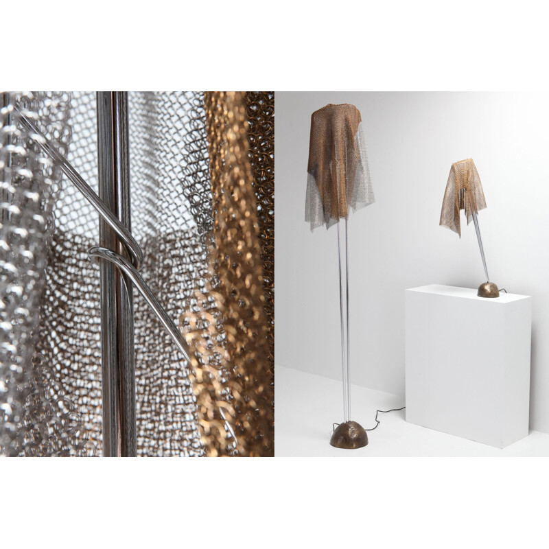 Vintage table lamp Chain Mail by Toni Cordero for Artemide