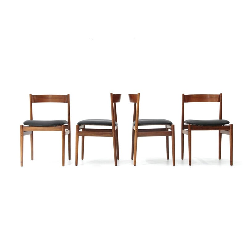 Set of 4 vintage dining chairs 101 by Gianfranco Frattini for Cassina, 1950s