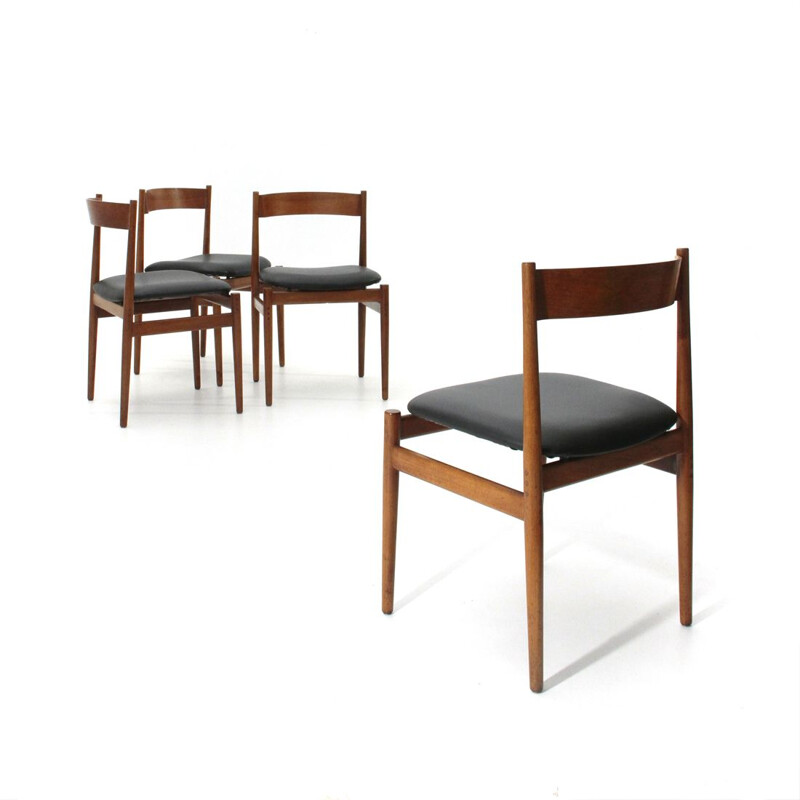 Set of 4 vintage dining chairs 101 by Gianfranco Frattini for Cassina, 1950s